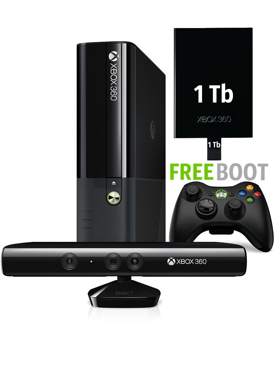 Xbox 360 E Kinect 1 Tb Freeboot (550 игр на HDD)